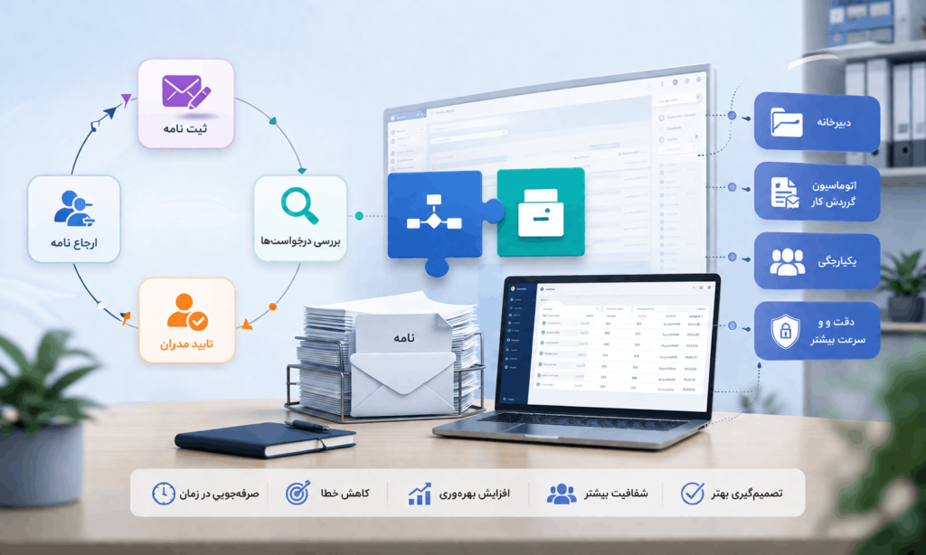ارتباط نرم افزار اتوماسیون گردش کار با دبیرخانه سازمان
