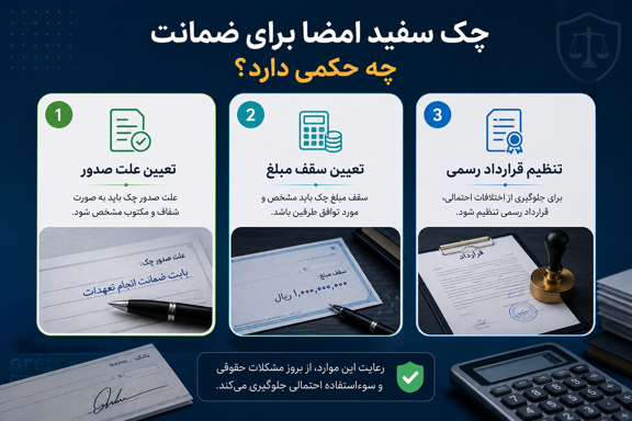 چک سفید امضا برای ضمانت چه حکمی دارد؟