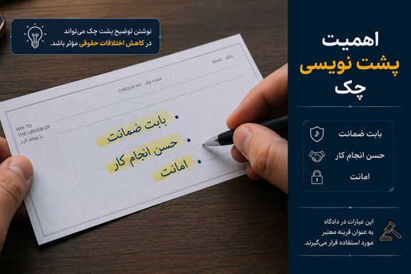 اهمیت پشت‌نویسی چک
