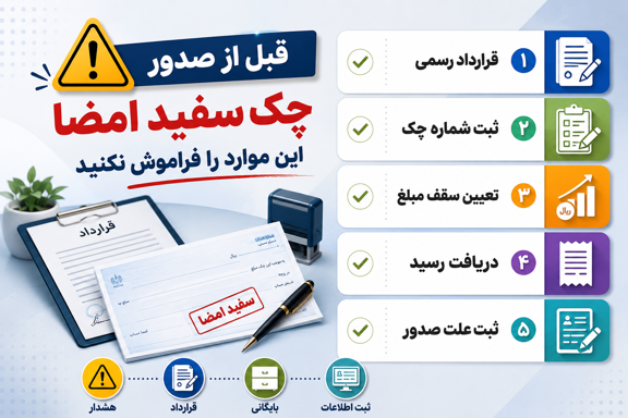 نکات مهم قبل از صدور چک سفید امضا
